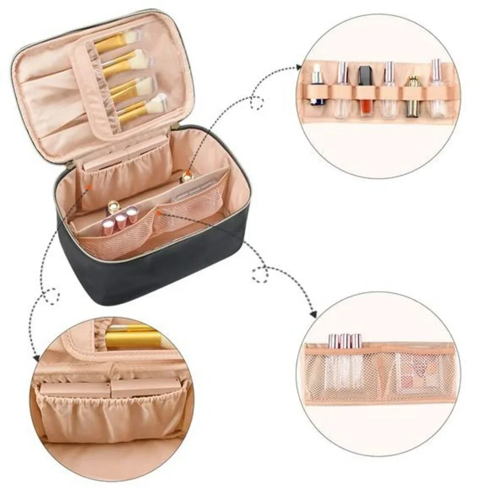 Makeup Bag Portable Cosmetic Bag Large Capacity Travel Makeup Case Organizer